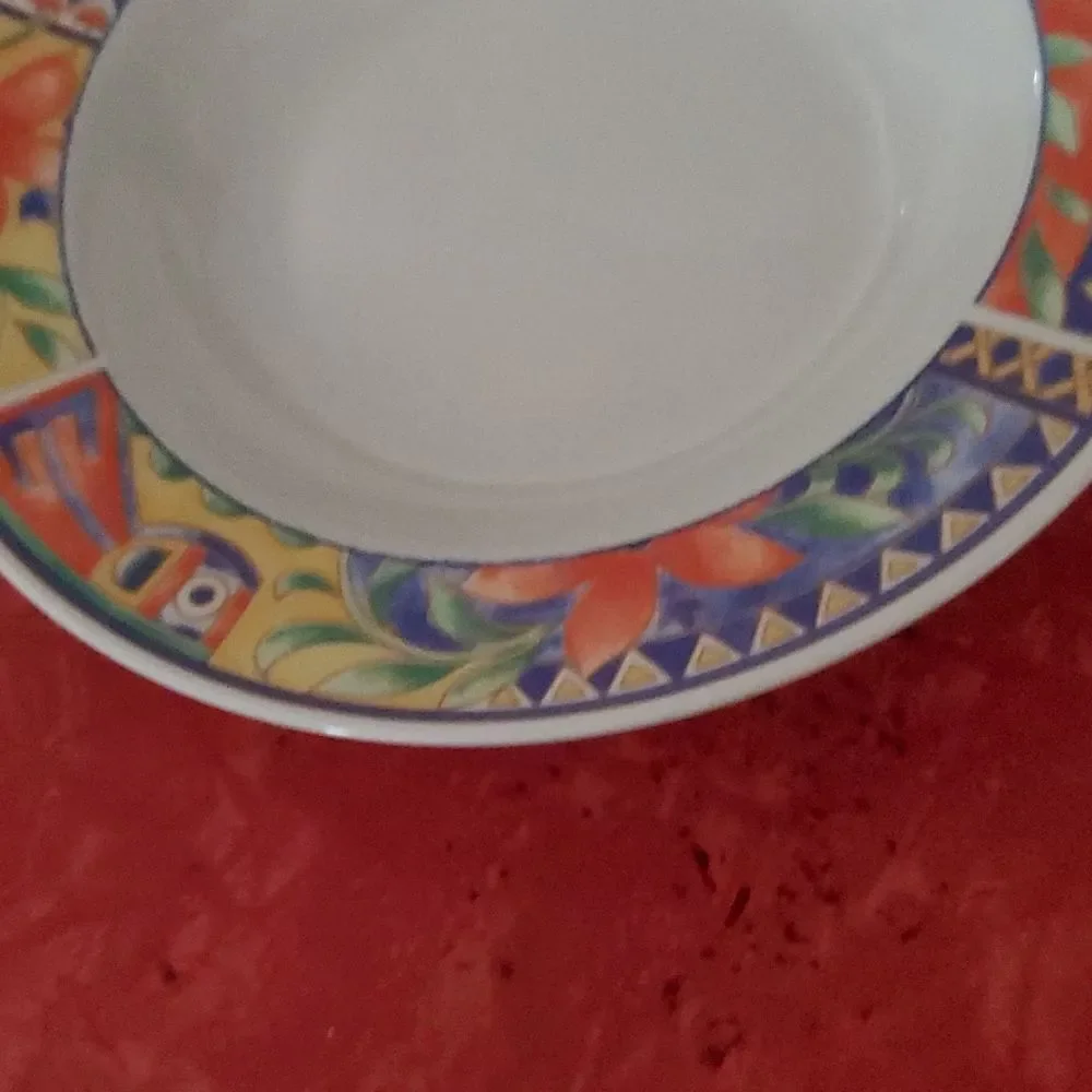 Lynns Stoneware Savanna Rim Cereal Soup Bowl 8.75